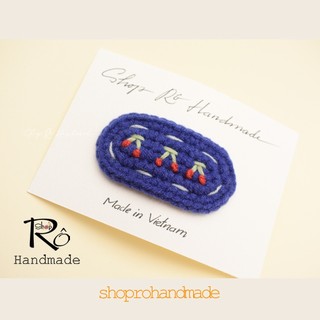 Kẹp tóc trái cherry nhỏ xinh cho nữ và bé gái 6cm|Phụ kiện tóc duyên dáng độc đáo |Shop Rô Handmade