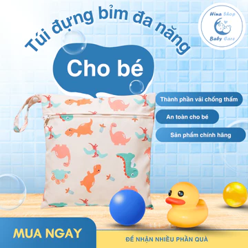 Túi bỉm sữa đa năng cho mẹ bỉm phong cách Hàn Quốc chất liệu an toàn, chống thấm, tiện lợi - Hina.kids Baby