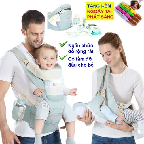 Địu em bé sơ sinh 9 tư thế chống gù đa năng cao cấp từ 0-36 tháng