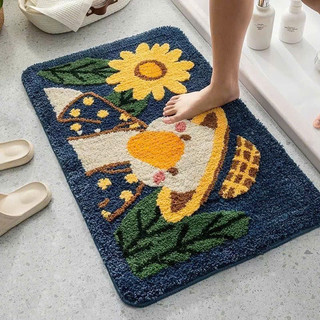 Thảm lau chân lông cừu M2T Bedding, thảm chùi chân tết thấm hút nước kích thước 40x60cm