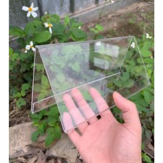 (LẺ 1 CÁI) Kệ Mica Chữ A 2 mặt - Bảng Tên Chức Danh Mica - Biển tên đại biểu - Biển tên học sinh