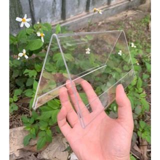 (LẺ 1 CÁI) Kệ Mica Chữ A 2 mặt - Bảng Tên Chức Danh Mica - Biển tên đại biểu - Biển tên học sinh