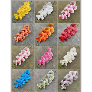 COMBO 10 cành Lan hồ điệp su 9b thân thường  100cm nhân tạo , nhuỵ cao su non , lan su 9b thân thường trang trí cao cấp