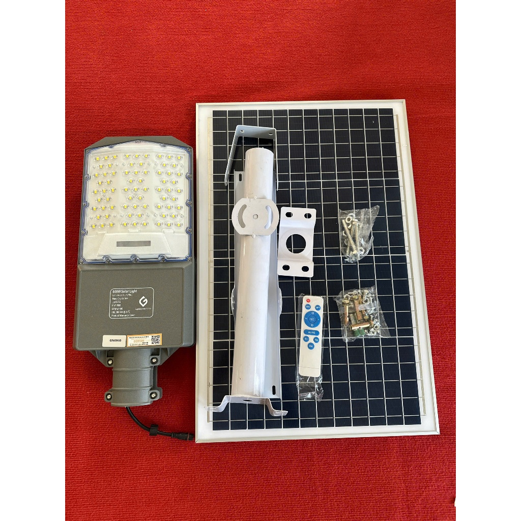 Đèn năng lượng mặt trời sân vườn 600W, Đèn đường bàn chải cao áp chống nước tốt