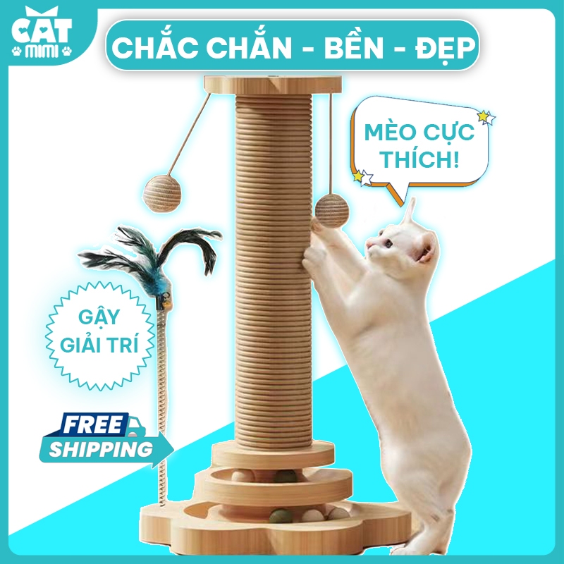 Trụ cào mèo MIMI CAT 40, 46*25*10cm bền bỉ, chống trầy xước, bóng cho ...