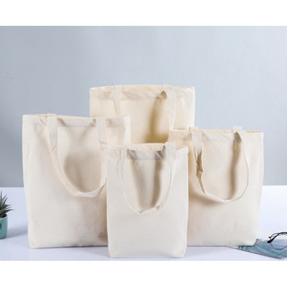 [Không khoá] Túi tote trắng trơn size 35x40cm, phôi túi trắng vẽ nghệ thuật, phong cách tối giản hàng ngày, túi thêu