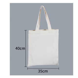 [Không khoá] Túi tote trắng trơn size 35x40cm, phôi túi trắng vẽ nghệ thuật, phong cách tối giản hàng ngày, túi thêu