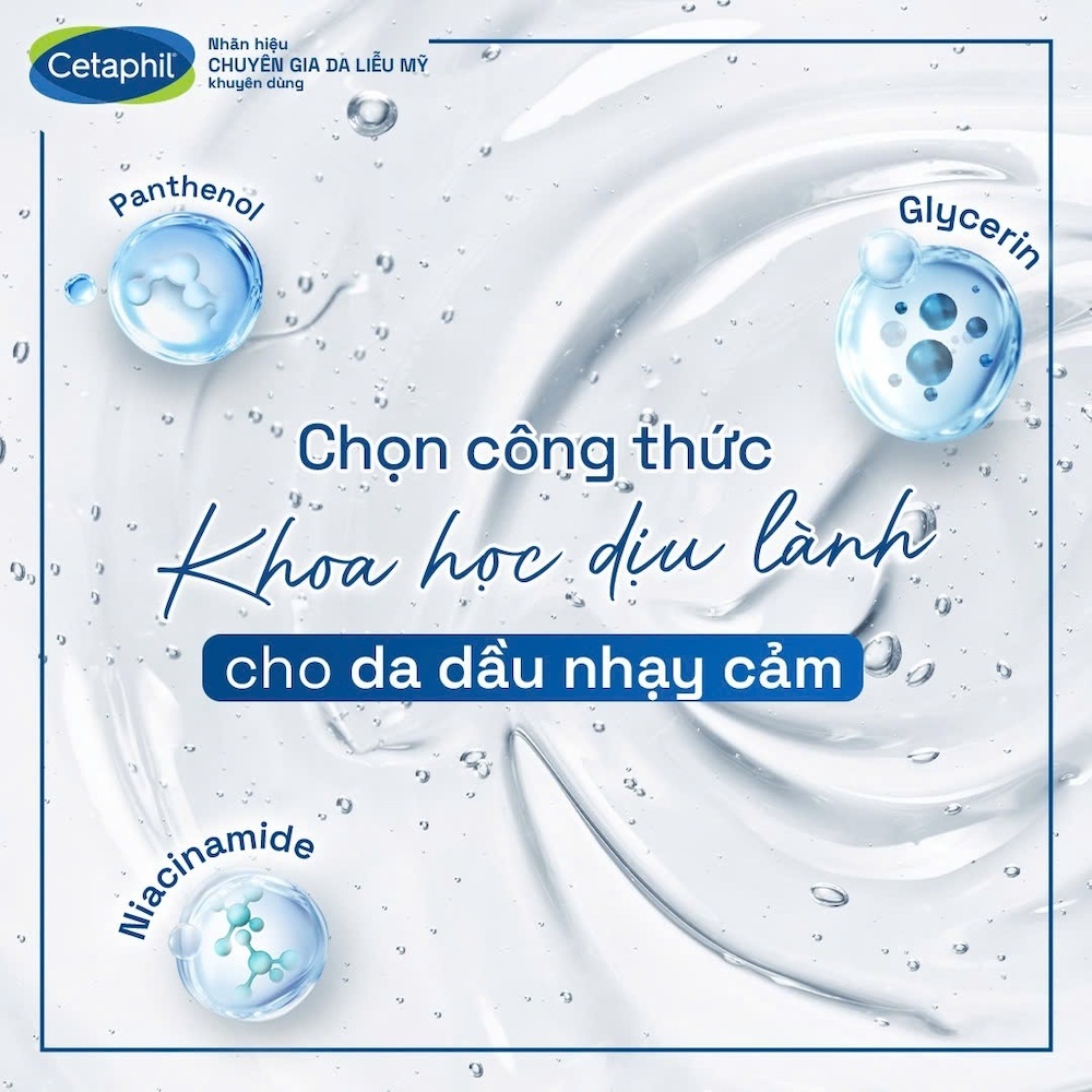 Ảnh [HANNAH x CETAPHIL] Sữa rửa mặt dịu lành cho da dầu nhạy cảm CETAPHIL OILY SKIN CLEANSER 500ML 2