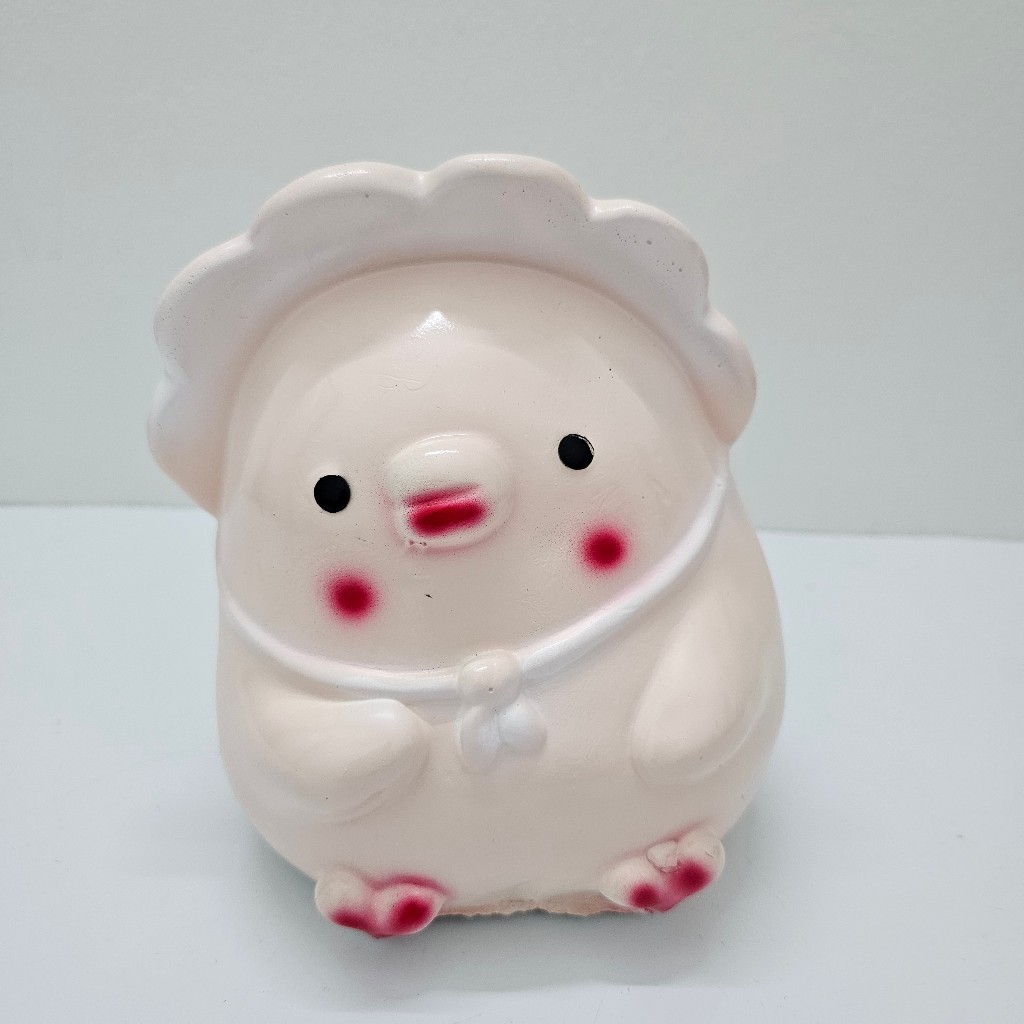 Heo Đất Lợn Đất gà đội mũ SIZE TO lỗ tròn đáng yêu Ống heo tiết kiệm tiền,trang trí,quà tặng