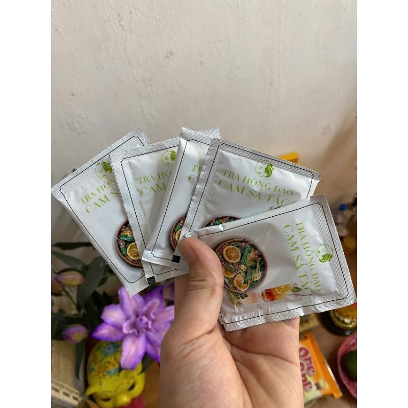 Ảnh Trà Hồng Đào Cam Sả Tắc TM PHARMA Hỗ trợ thanh lọc cơ thể làm đẹp da hộp 15 gói 3