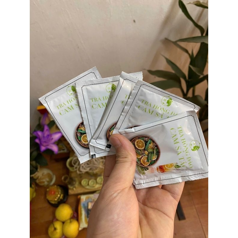 Ảnh Trà Hồng Đào Cam Sả Tắc TM PHARMA Hỗ trợ thanh lọc cơ thể làm đẹp da hộp 15 gói 4