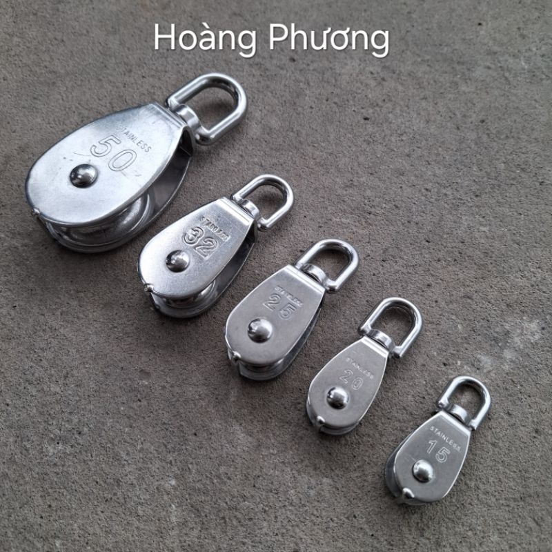 Ròng rọc INOX 304 không han gỉ đủ cỡ ( kích vào link để chọn cỡ) puly ...