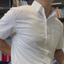 ApaceManson - Áo sơ mi ngắn tay có túi trước caro COTTON 98% cho Nam Menswear MÀU TRẮNG OXFORD