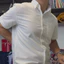 ApaceManson - Áo sơ mi ngắn tay có túi trước caro COTTON 98% cho Nam Menswear MÀU TRẮNG OXFORD