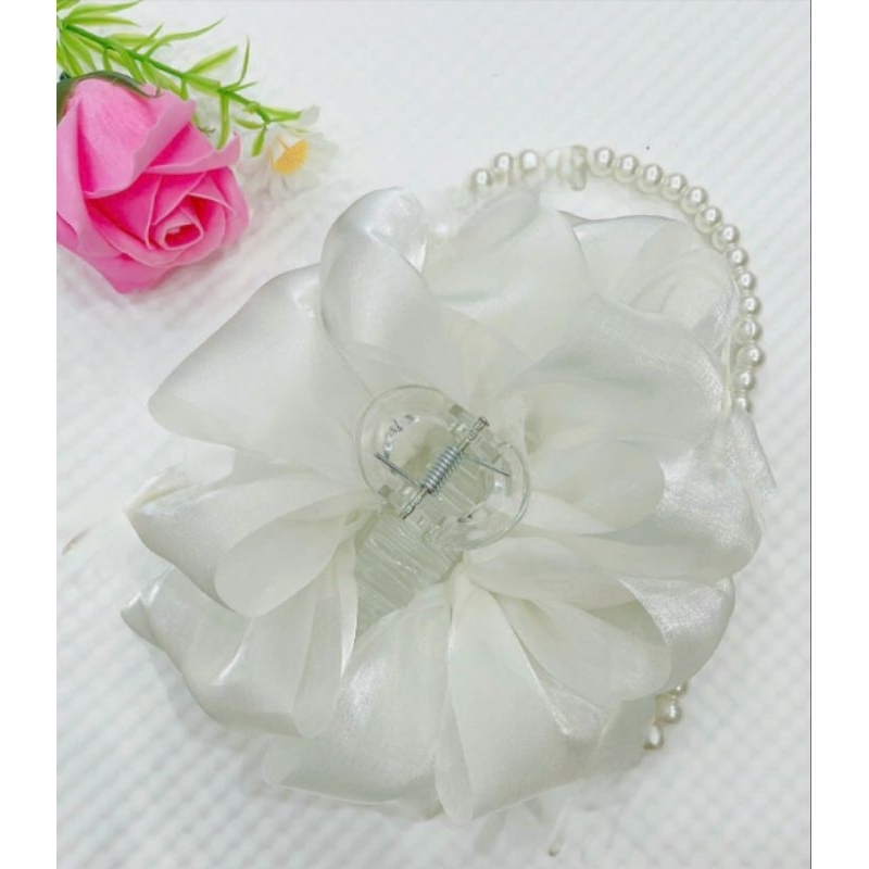 Nơ von tơ trắng 11cm