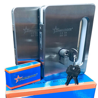 Khoá Cửa Kính Cường Lực - Bộ Khoá Liền Tay Nắm Âm( Khoá ZM 524 )