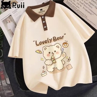 Áo thun polo , áo  bé gái nhiều màu hình in dễ thương chất vải poly cá sấu dày dặn mềm mịn cho bé 15-45kg mã -04