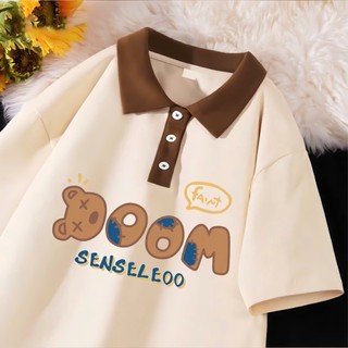 Áo thun polo , áo  bé gái nhiều màu hình in dễ thương chất vải poly cá sấu dày dặn mềm mịn cho bé 15-45kg mã -04