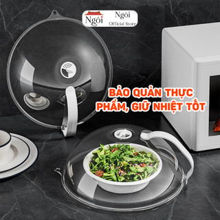 Nắp Đậy Thực Phẩm Lò Vi Sóng Có Tay Cầm Chống Nóng, Nắp Đậy Lò Vi Sóng Chống Mùi Bảo Quản Giữ Nóng Thực Phẩm NGÓI - ND01