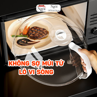 Nắp Đậy Thực Phẩm Lò Vi Sóng Có Tay Cầm Chống Nóng, Nắp Đậy Lò Vi Sóng Chống Mùi Bảo Quản Giữ Nóng Thực Phẩm NGÓI - ND01
