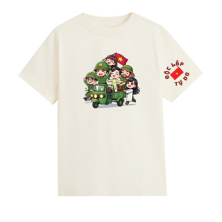 Áo Thun BABYTEE unisex nam nữ in hình Độc Lập Tự Do Việt Nam yêu nước chất Cotton mềm mịn co dãn 2c