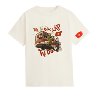 Áo Thun BABYTEE unisex nam nữ in hình Độc Lập Tự Do Việt Nam yêu nước chất Cotton mềm mịn co dãn 2c