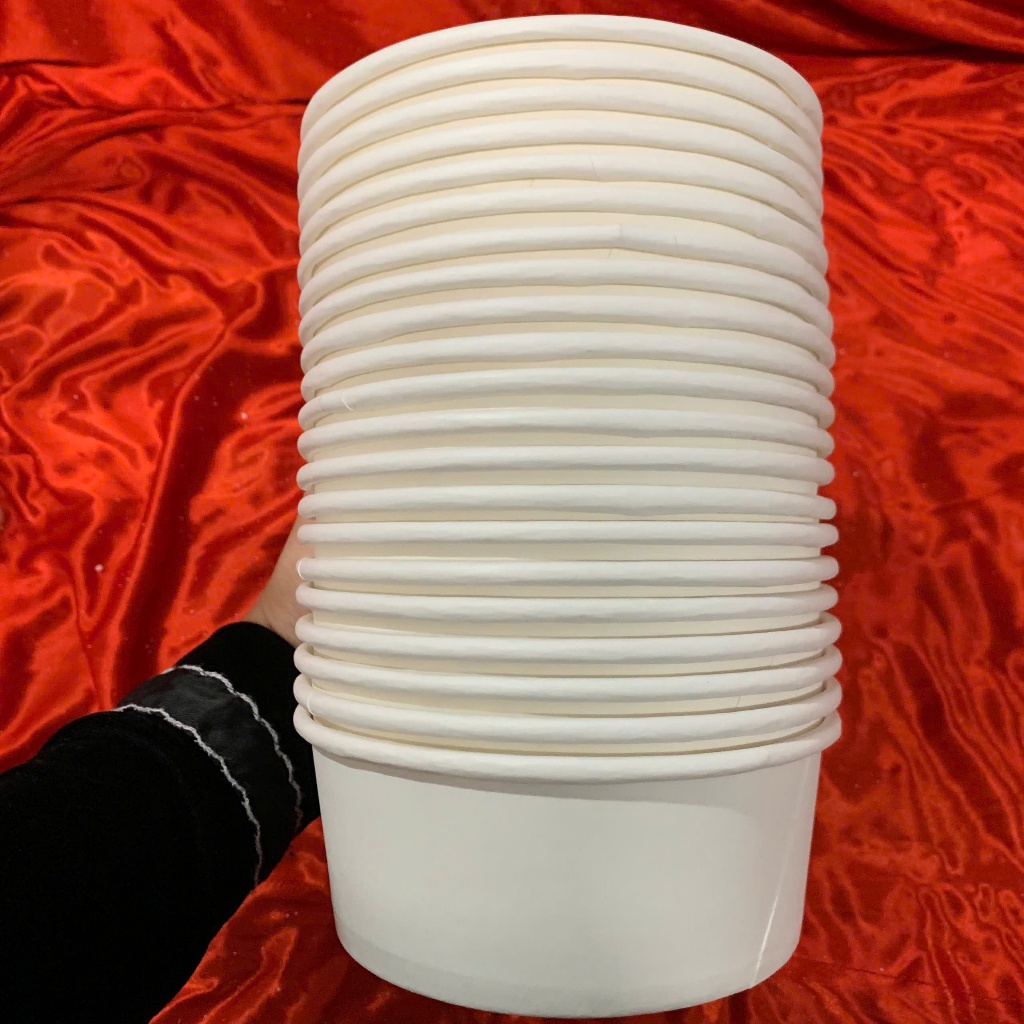 10 Tô / Bát Giấy KRAFT Cỡ Lớn Đựng Phở, Bún, Nước Lẩu Dùng, Tô Giấy 1 Lần Dày Dặn