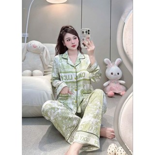 Đồ Bộ Pijama Lụa Latin Lụa Mịn ( Tơ Tằm), Có Size Từ 40-75kg , Mẫu Rừng , Nhiều Màu Nữ Mặc Bốn Mùa