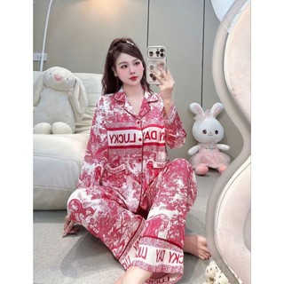 Đồ Bộ Pijama Lụa Latin Lụa Mịn ( Tơ Tằm), Có Size Từ 40-75kg , Mẫu Rừng , Nhiều Màu Nữ Mặc Bốn Mùa