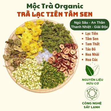 [Gói lẻ] Trà Lạc Tiên Tâm Sen Mộc Trà Organic, Giúp An Thần, Ngủ Ngon,Hạ Huyết Áp,Giảm Căng Thẳng Mệt Mỏi