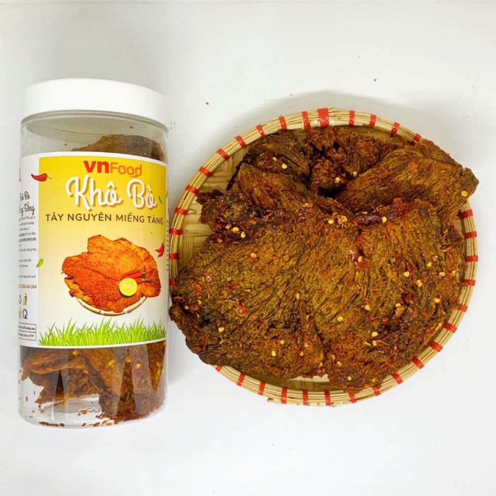 [ Hũ 250Gr ] Khô Bò Miếng Tây Nguyên 250Gr Đảm Bảo VSATTP | Bếp Anh Béo