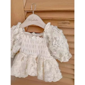 QCCC- SALE - Suit váy hoa nhí sau có dây buộc lưng cho bé gái cover Hàn Quốc từ 5-7kg