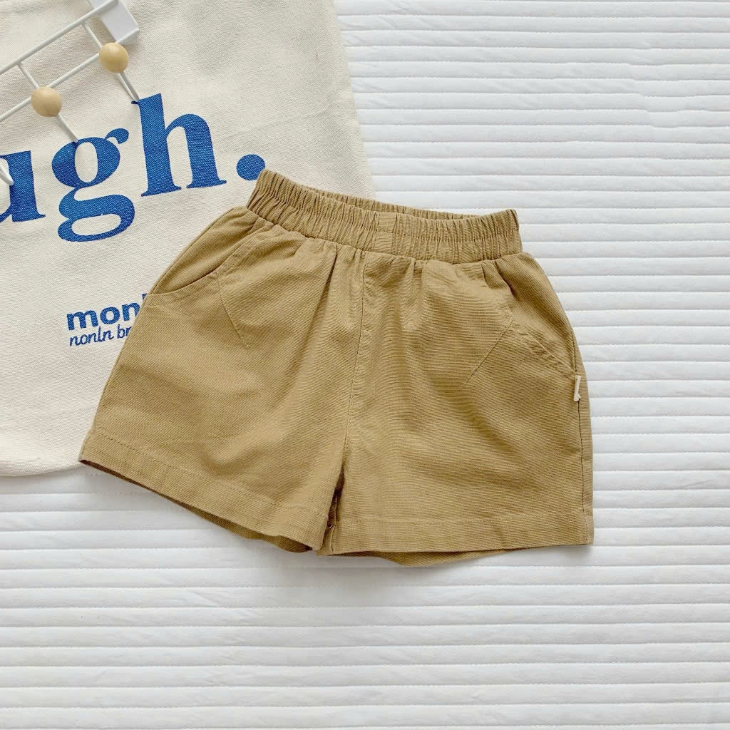 Quần đùi THÔ KAKI dày dặn đứng form 4 màu basic cho bé phối đồ size 9-23kg