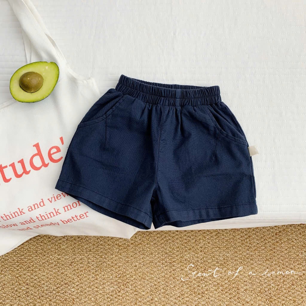Quần đùi THÔ KAKI dày dặn đứng form 4 màu basic cho bé phối đồ size 9-23kg