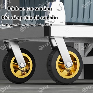 Xe đẩy hàng Xe Đẩy Gấp Gọn,Xe Kéo Hàng Sàn Sắt Cỡ Lớn Đến 600KG xe nâng tay