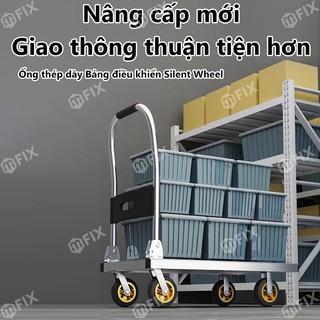 Xe đẩy hàng Xe Đẩy Gấp Gọn,Xe Kéo Hàng Sàn Sắt Cỡ Lớn Đến 600KG xe nâng tay