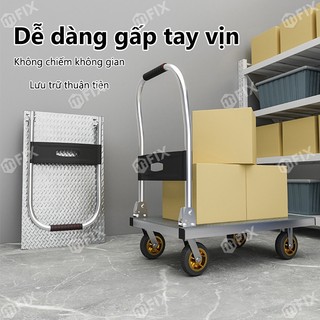 Xe đẩy hàng Xe Đẩy Gấp Gọn,Xe Kéo Hàng Sàn Sắt Cỡ Lớn Đến 600KG xe nâng tay