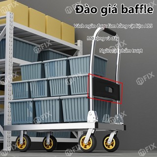 Xe đẩy hàng Xe Đẩy Gấp Gọn,Xe Kéo Hàng Sàn Sắt Cỡ Lớn Đến 600KG xe nâng tay