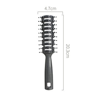 Lược bán nguyệt nhựa ABS bọc Carbon cao cấp