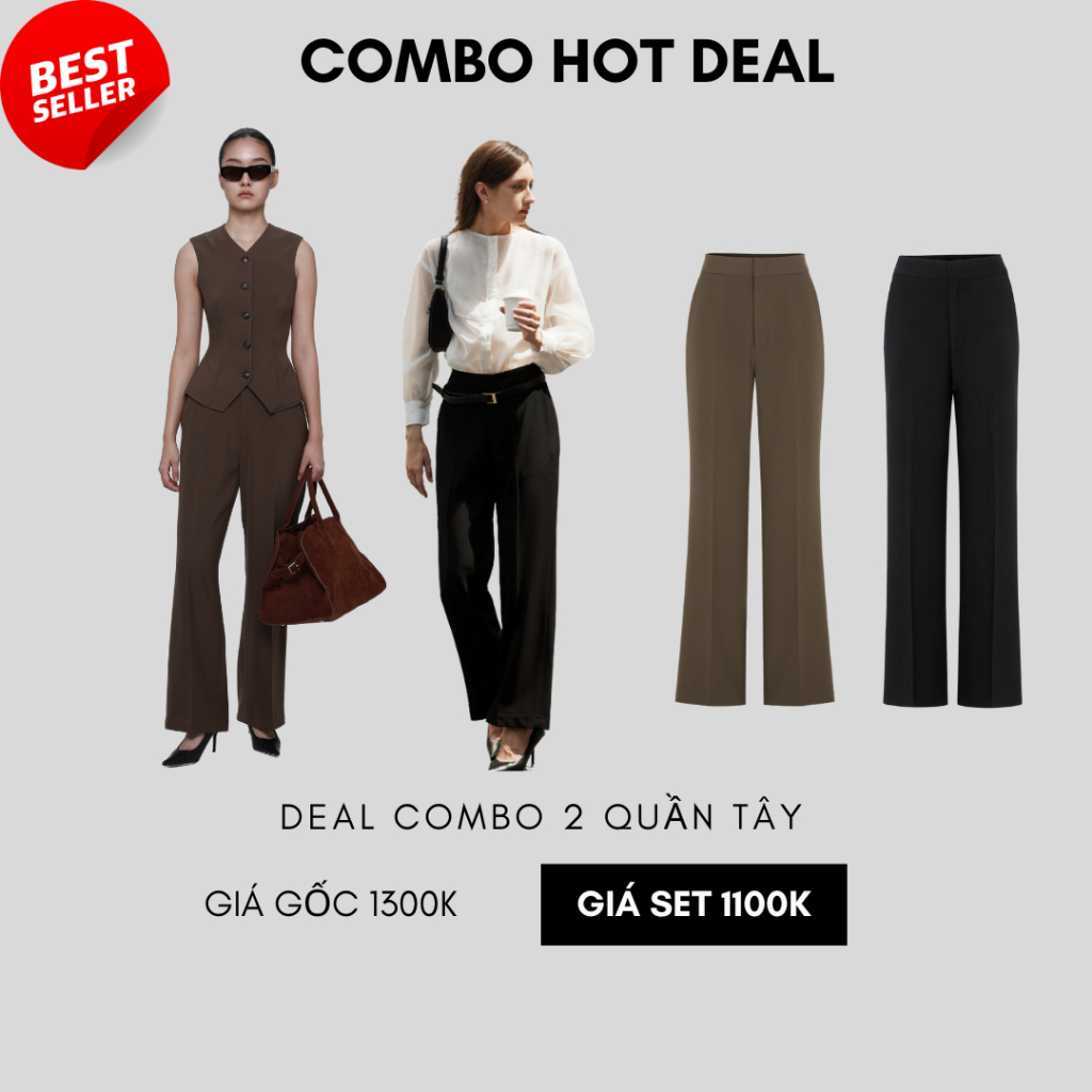 Ảnh COCO SIN - Quần Nữ Ống Rộng Suôn Dài Lưng Cao Công Sở 1