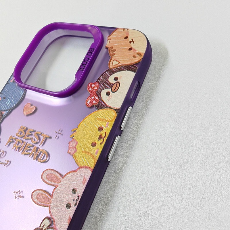 Ốp Lưng iPhone Họa Tiết Động Vật Hoạt Hình Công Nghệ IMD | Tương Thích iPhone 16/15/14/13/12/11 Pro Max/XR/XS Max