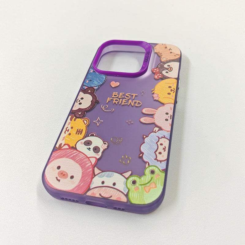 Ốp Lưng iPhone Họa Tiết Động Vật Hoạt Hình Công Nghệ IMD | Tương Thích iPhone 16/15/14/13/12/11 Pro Max/XR/XS Max