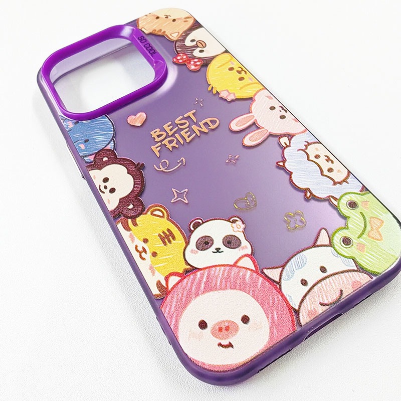 Ốp Lưng iPhone Họa Tiết Động Vật Hoạt Hình Công Nghệ IMD | Tương Thích iPhone 16/15/14/13/12/11 Pro Max/XR/XS Max