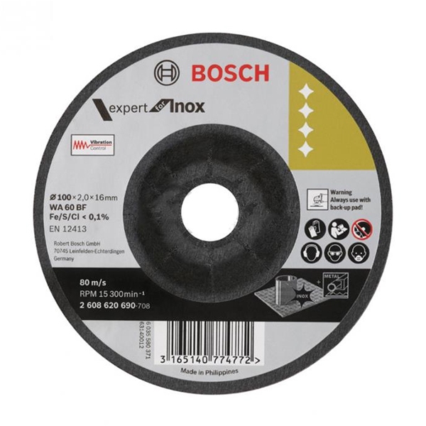 Đá mài inox Bosch 2608620690 100x2x16mm
