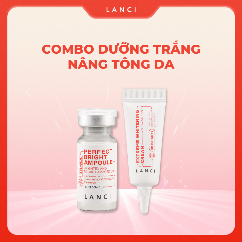 Ảnh Combo 7 Ngày Trắng Bật Tone LANCI mờ thâm nám, dưỡng ẩm sáng da 10ml 1