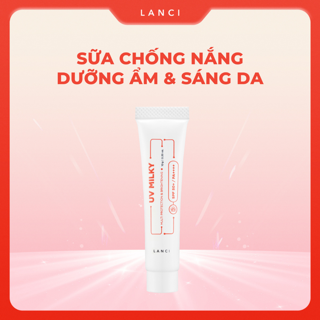 Ảnh Sữa chống nắng dưỡng ẩm và làm sáng da LANCI chống tia UV, không bết dính minisize 10ml 1