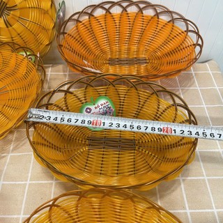 Rổ nhựa mây đựng rau củ quả và trái cây dạng oval, tròn nhiều kích thước cao cấp