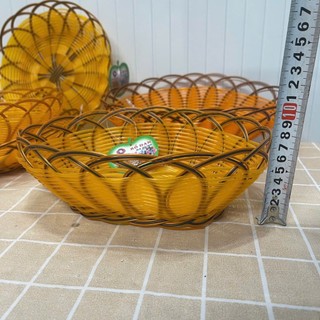Rổ nhựa mây đựng rau củ quả và trái cây dạng oval, tròn nhiều kích thước cao cấp