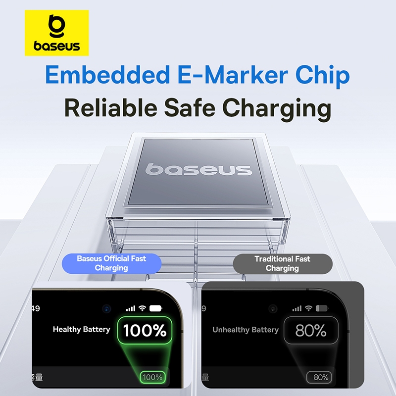 Cáp dữ liệu sạc nhanh Baseus Display 2 Type-C sang USB-C 100W Dây cáp sạc nhanh 1m 2m cho iP 15 16 Xiaomi Huawei