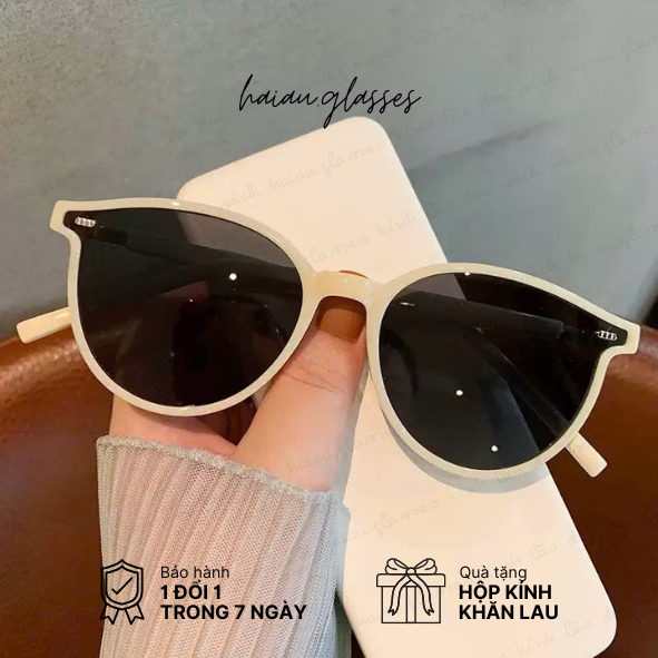 Kính Mát Kính Râm Nam Nữ Kính Mát Thời Trang Gọng Kính Râm Tròn tròng ...
